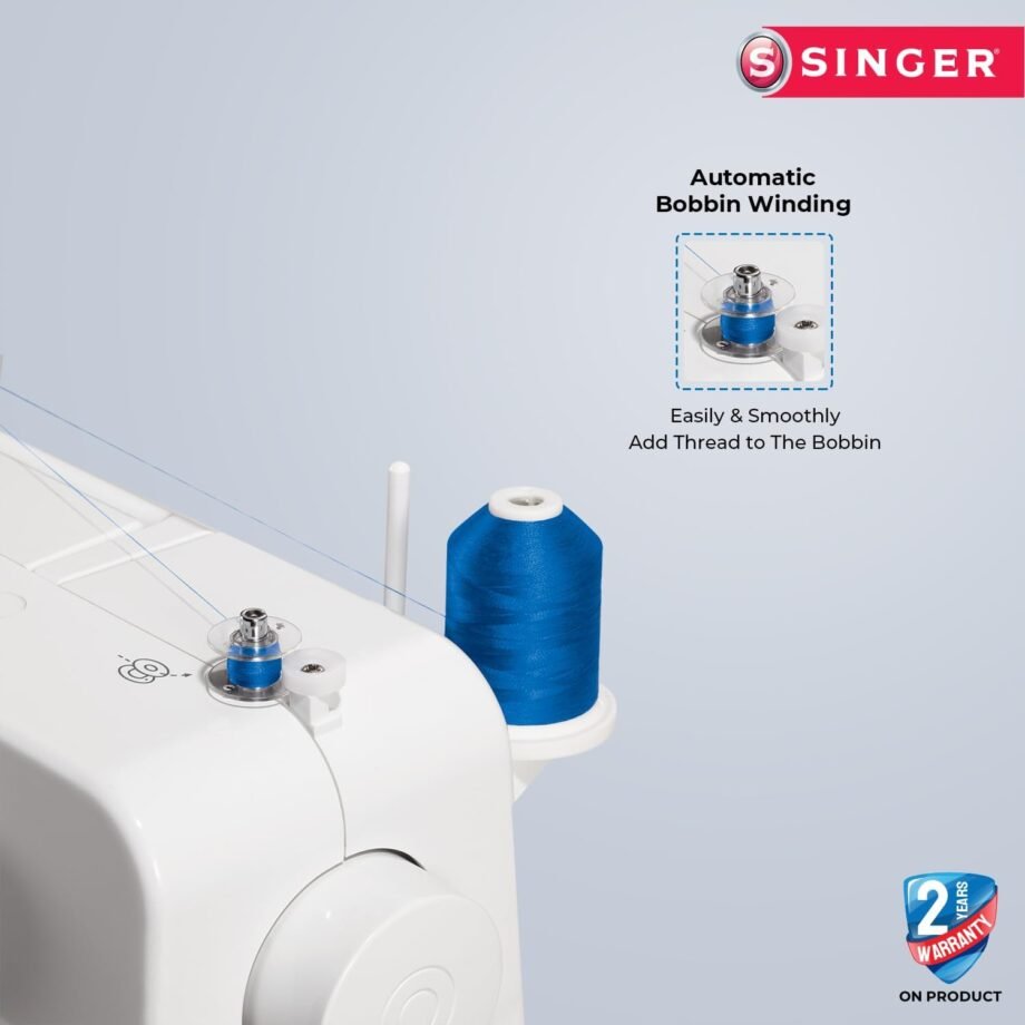Singer Promise 1409, Macchina da Cucire Portatile con 15 Punti, Macchina da Cucire Singer con Occhiellatore 4 Tempi, Ampiezza Zig-Zag Regolabile, Leva Retromarcia, Doppio Ago per Quilting e Pelle