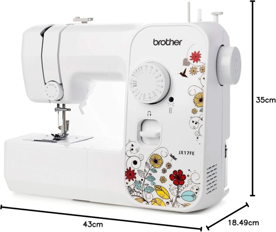 Brother JX17FE (Fantasy Edition) - Macchina da Cucire Elettrica Portatile con 17 Punti di Cucitura, Facile per Principianti, Cucitrice Automatica, per Creativo, Professionale, Braccio Libero